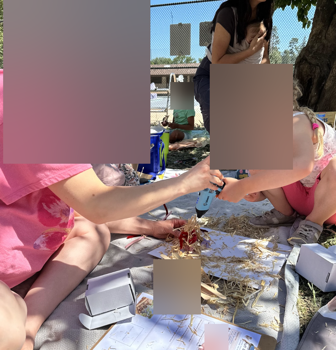 A child stress testing a stick house build